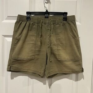 Katin Trails Shorts Mens Large Olive Canvas Casual Utility Hiking 6.5" Sun Faded